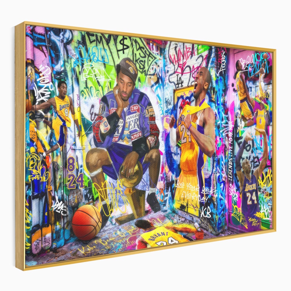 Tablou Canvas Premium LuxCanva® C1029, Kobe Bryant , Culori, Kobe Bryant, Basketbalist, Lakers, Game Room, Camera Copilului, Relaxare, Culori Vibrante