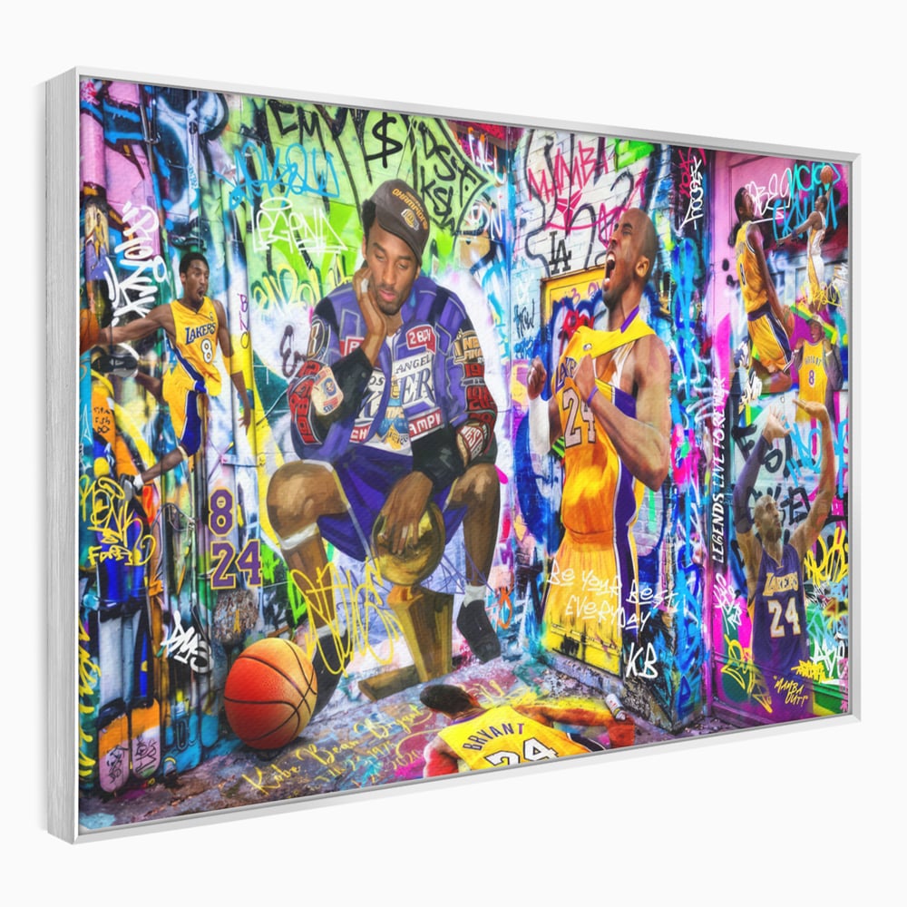 Tablou Canvas Premium LuxCanva® C1029, Kobe Bryant , Culori, Kobe Bryant, Basketbalist, Lakers, Game Room, Camera Copilului, Relaxare, Culori Vibrante