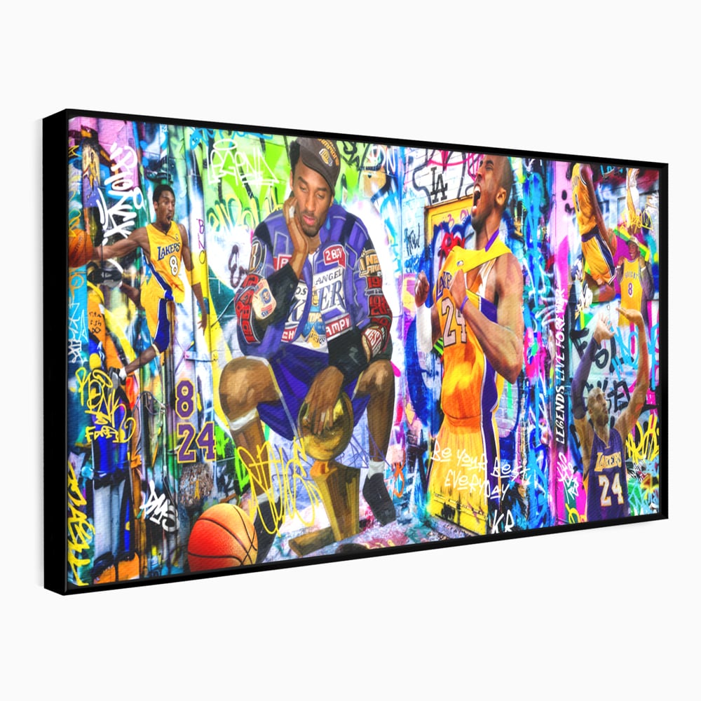 Tablou Canvas Premium LuxCanva® C1029, Kobe Bryant , Culori, Kobe Bryant, Basketbalist, Lakers, Game Room, Camera Copilului, Relaxare, Culori Vibrante