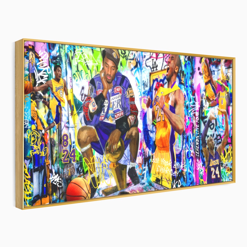 Tablou Canvas Premium LuxCanva® C1029, Kobe Bryant , Culori, Kobe Bryant, Basketbalist, Lakers, Game Room, Camera Copilului, Relaxare, Culori Vibrante