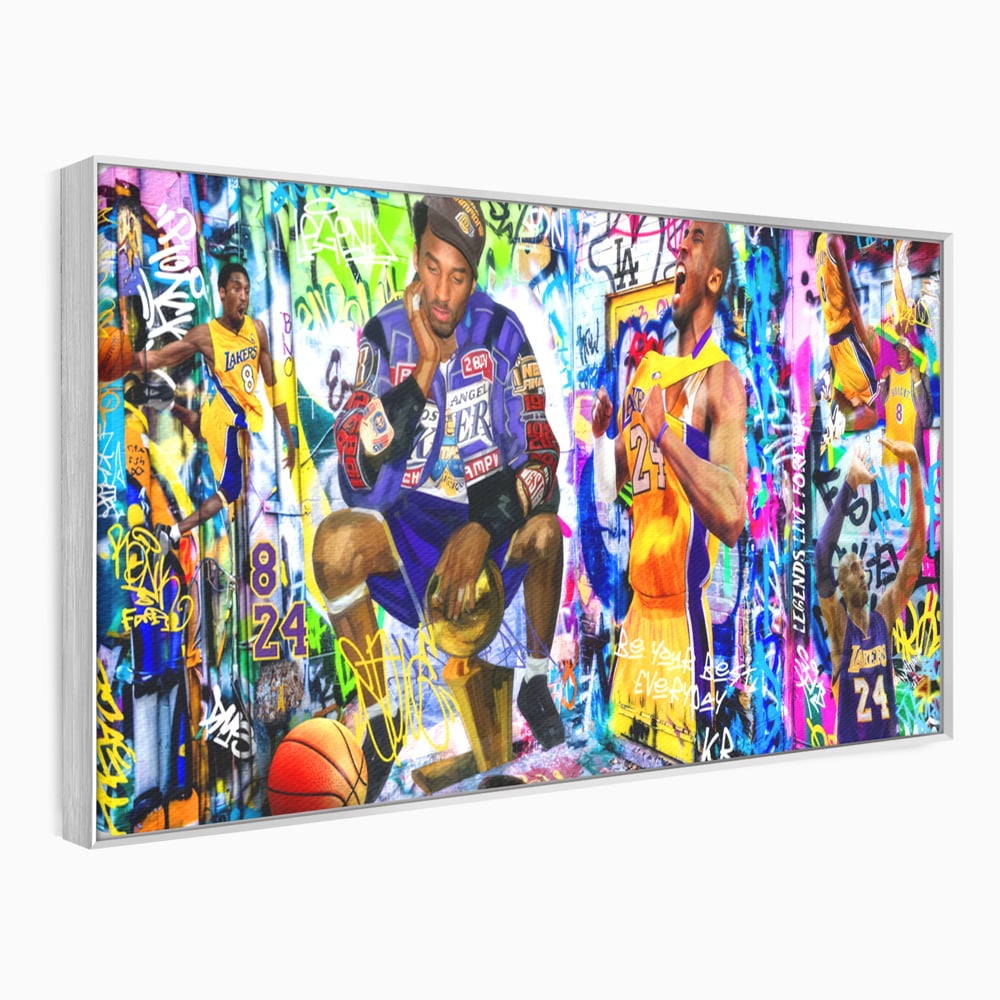 Tablou Canvas Premium LuxCanva® C1029, Kobe Bryant , Culori, Kobe Bryant, Basketbalist, Lakers, Game Room, Camera Copilului, Relaxare, Culori Vibrante