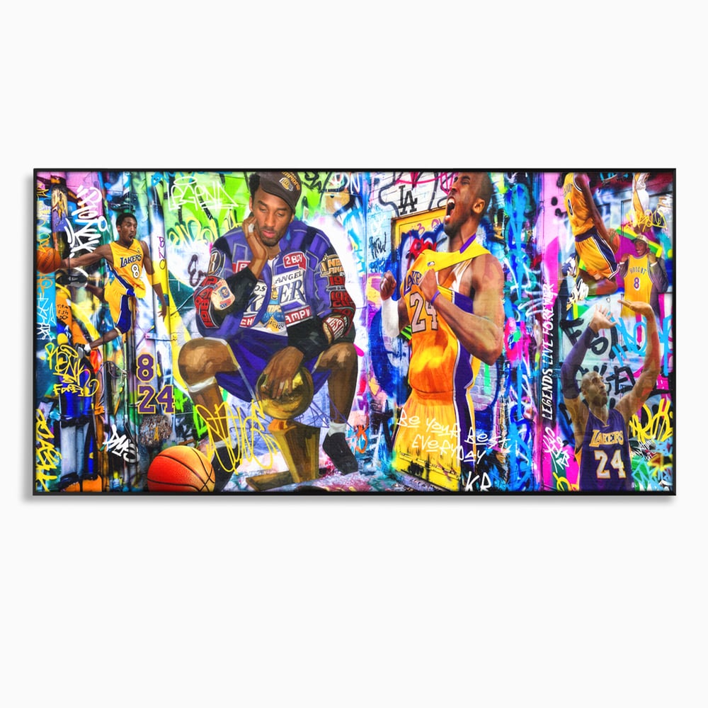 Tablou Canvas Premium LuxCanva® C1029, Kobe Bryant , Culori, Kobe Bryant, Basketbalist, Lakers, Game Room, Camera Copilului, Relaxare, Culori Vibrante