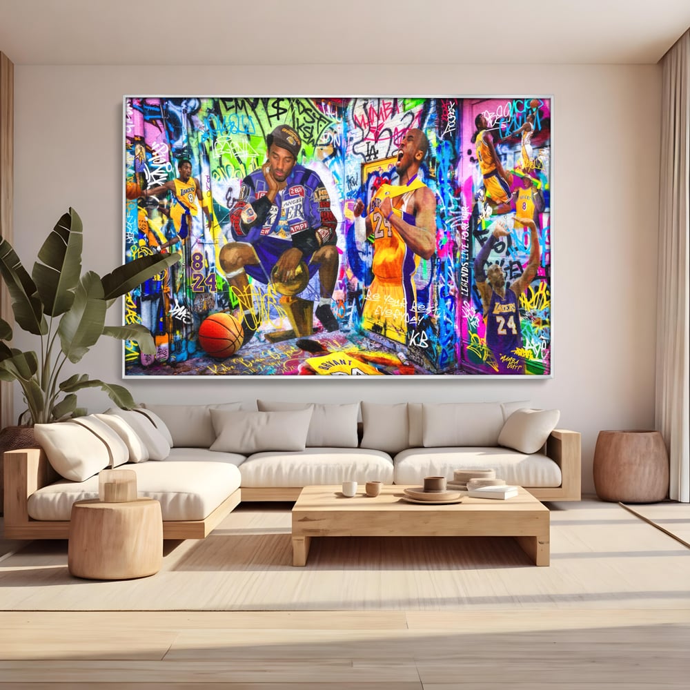 Tablou Canvas Premium LuxCanva® C1029, Kobe Bryant , Culori, Kobe Bryant, Basketbalist, Lakers, Game Room, Camera Copilului, Relaxare, Culori Vibrante