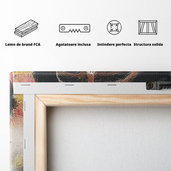 Tablou Canvas Premium LuxCanva® C1030, Diego Armando Maradona , Culori, Maradona, Fotbalist, Argentina, Game Room, Camera Copilului, Relaxare, Culori Vibrante