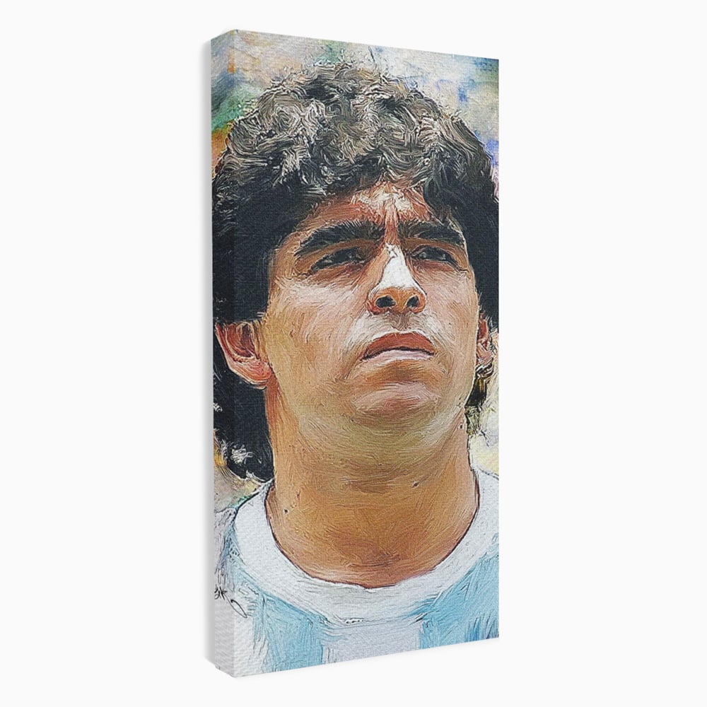 Tablou Canvas Premium LuxCanva® C1030, Diego Armando Maradona , Culori, Maradona, Fotbalist, Argentina, Game Room, Camera Copilului, Relaxare, Culori Vibrante