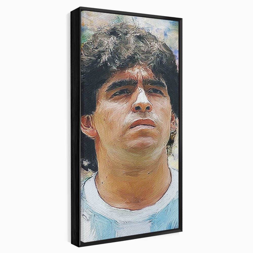 Tablou Canvas Premium LuxCanva® C1030, Diego Armando Maradona , Culori, Maradona, Fotbalist, Argentina, Game Room, Camera Copilului, Relaxare, Culori Vibrante