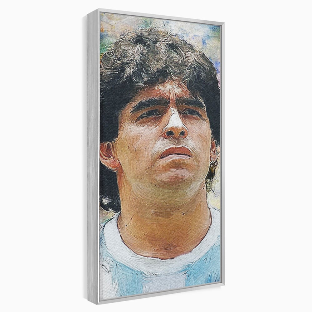 Tablou Canvas Premium LuxCanva® C1030, Diego Armando Maradona , Culori, Maradona, Fotbalist, Argentina, Game Room, Camera Copilului, Relaxare, Culori Vibrante