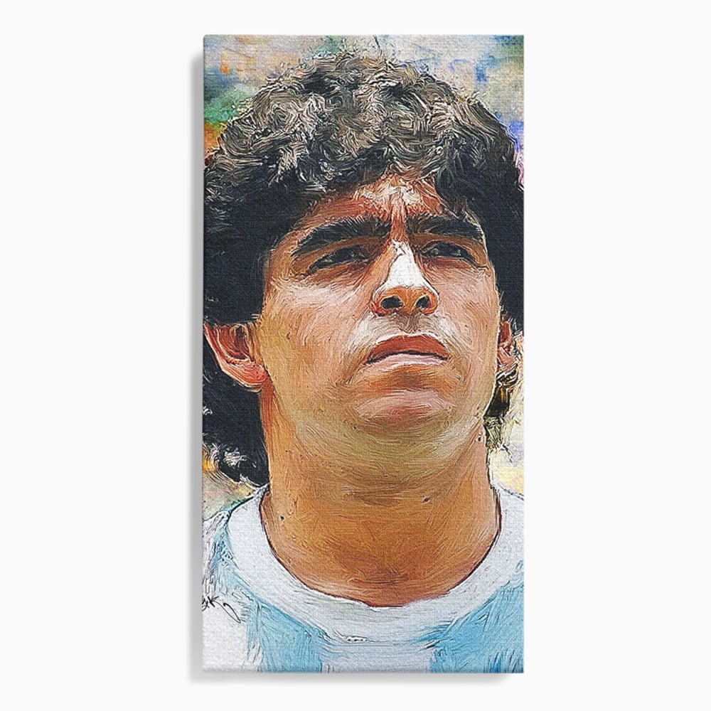 Tablou Canvas Premium LuxCanva® C1030, Diego Armando Maradona , Culori, Maradona, Fotbalist, Argentina, Game Room, Camera Copilului, Relaxare, Culori Vibrante