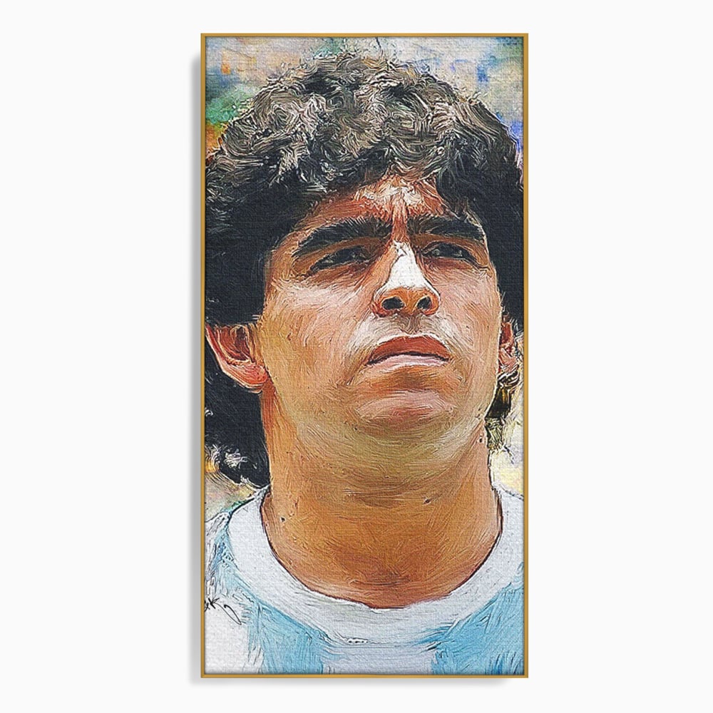 Tablou Canvas Premium LuxCanva® C1030, Diego Armando Maradona , Culori, Maradona, Fotbalist, Argentina, Game Room, Camera Copilului, Relaxare, Culori Vibrante