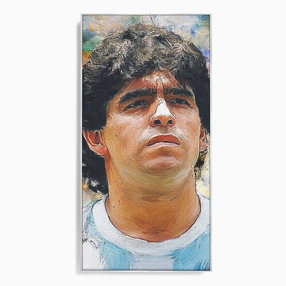Tablou Canvas Premium LuxCanva® C1030, Diego Armando Maradona , Culori, Maradona, Fotbalist, Argentina, Game Room, Camera Copilului, Relaxare, Culori Vibrante