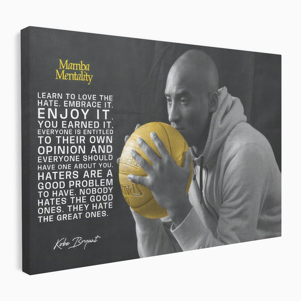 Tablou Canvas Premium LuxCanva® C1032, Kobe "Mamba" Bryant , Kobe, Mentality, Camera Copilului, Game Room, Bar, Relaxare, Culori Vibrante