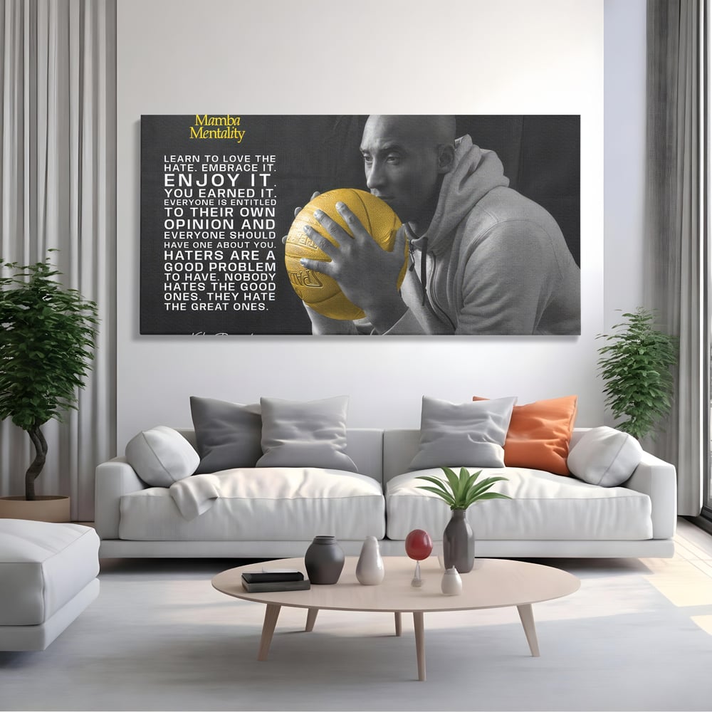 Tablou Canvas Premium LuxCanva® C1032, Kobe "Mamba" Bryant , Kobe, Mentality, Camera Copilului, Game Room, Bar, Relaxare, Culori Vibrante