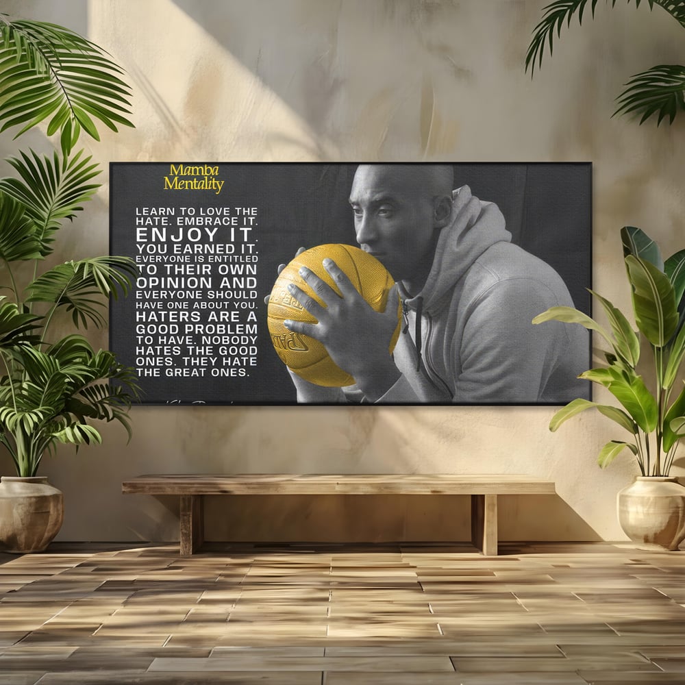 Tablou Canvas Premium LuxCanva® C1032, Kobe "Mamba" Bryant , Kobe, Mentality, Camera Copilului, Game Room, Bar, Relaxare, Culori Vibrante