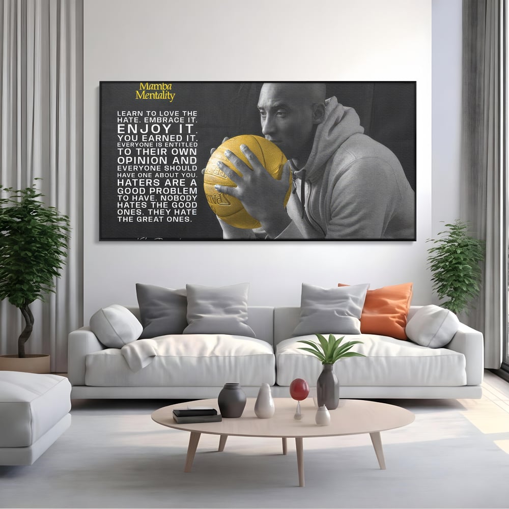 Tablou Canvas Premium LuxCanva® C1032, Kobe "Mamba" Bryant , Kobe, Mentality, Camera Copilului, Game Room, Bar, Relaxare, Culori Vibrante
