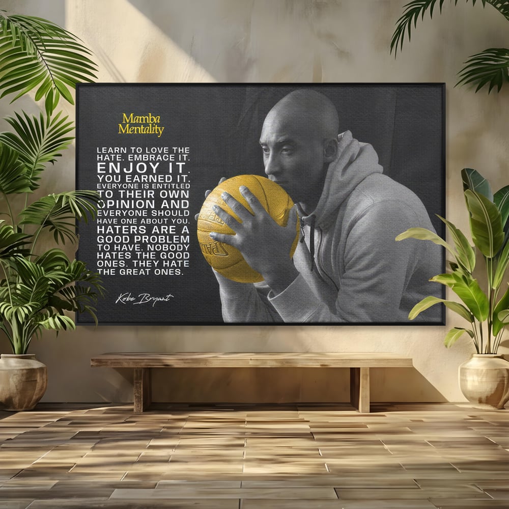 Tablou Canvas Premium LuxCanva® C1032, Kobe "Mamba" Bryant , Kobe, Mentality, Camera Copilului, Game Room, Bar, Relaxare, Culori Vibrante