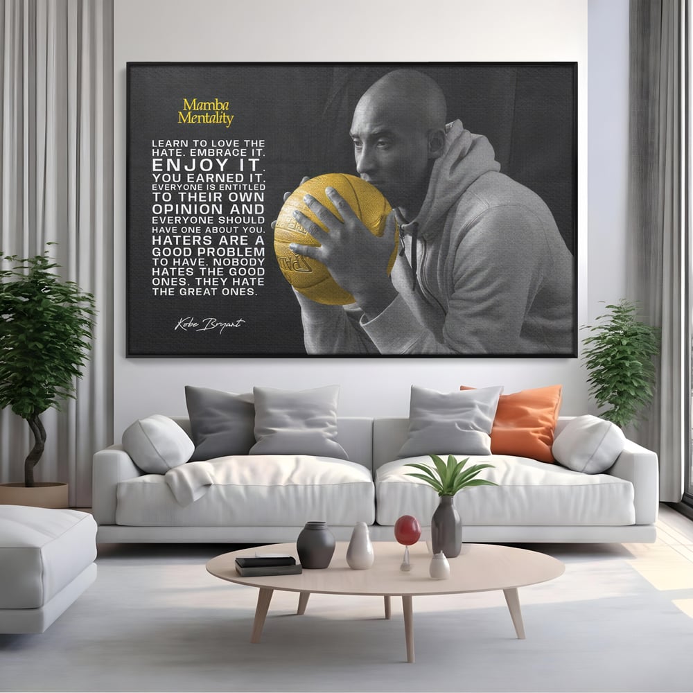 Tablou Canvas Premium LuxCanva® C1032, Kobe "Mamba" Bryant , Kobe, Mentality, Camera Copilului, Game Room, Bar, Relaxare, Culori Vibrante