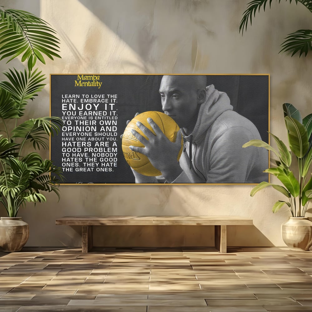 Tablou Canvas Premium LuxCanva® C1032, Kobe "Mamba" Bryant , Kobe, Mentality, Camera Copilului, Game Room, Bar, Relaxare, Culori Vibrante