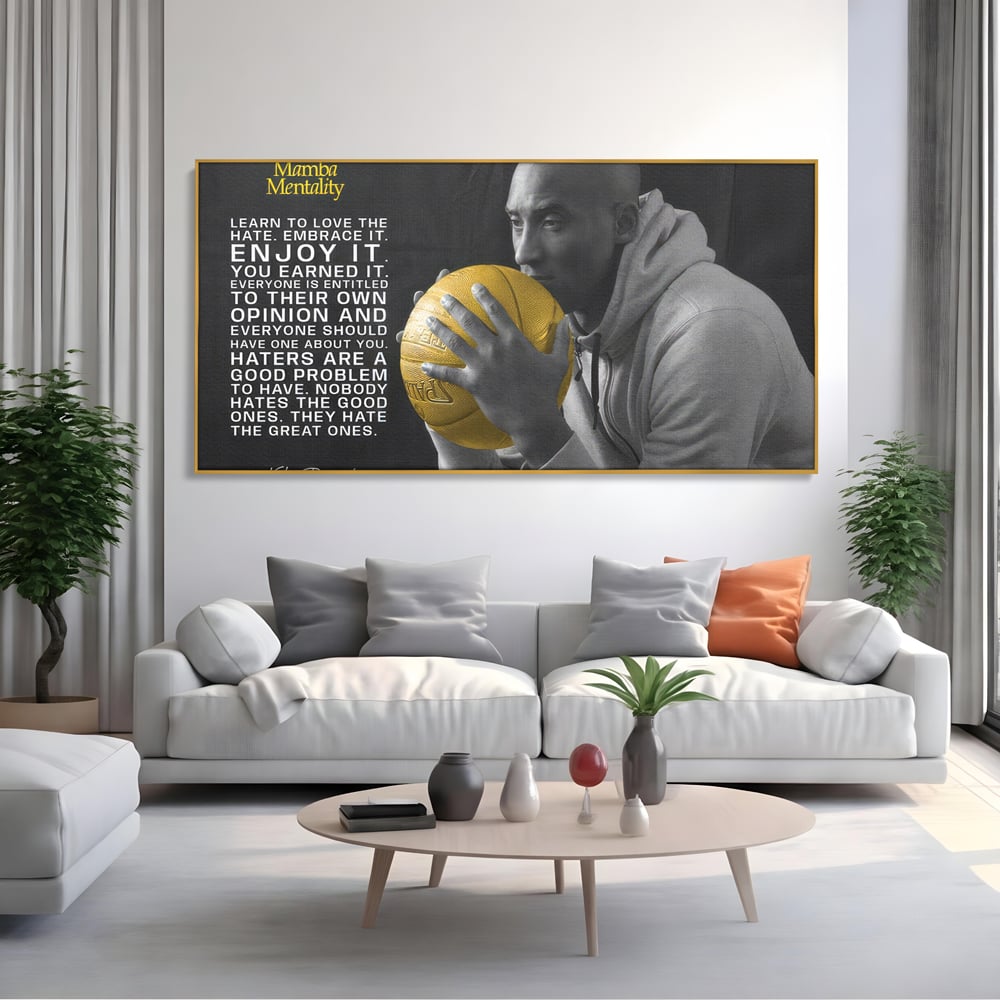 Tablou Canvas Premium LuxCanva® C1032, Kobe "Mamba" Bryant , Kobe, Mentality, Camera Copilului, Game Room, Bar, Relaxare, Culori Vibrante