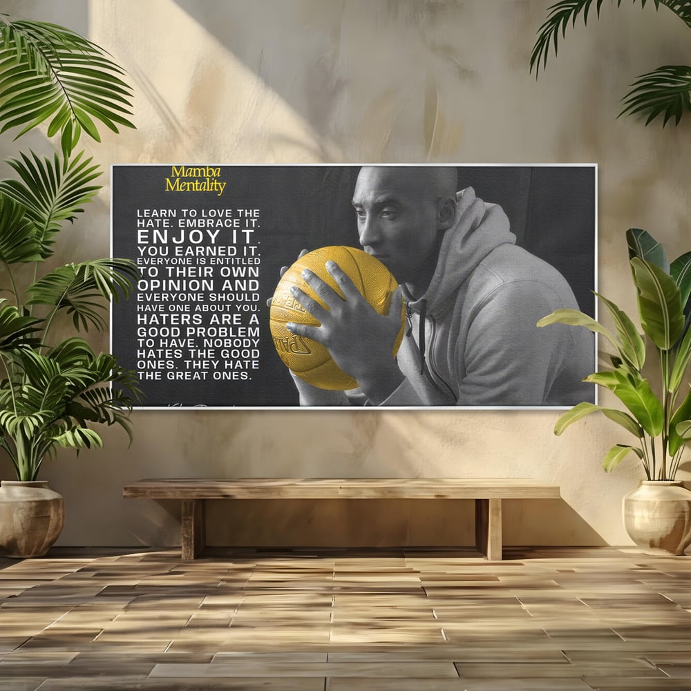 Tablou Canvas Premium LuxCanva® C1032, Kobe "Mamba" Bryant , Kobe, Mentality, Camera Copilului, Game Room, Bar, Relaxare, Culori Vibrante