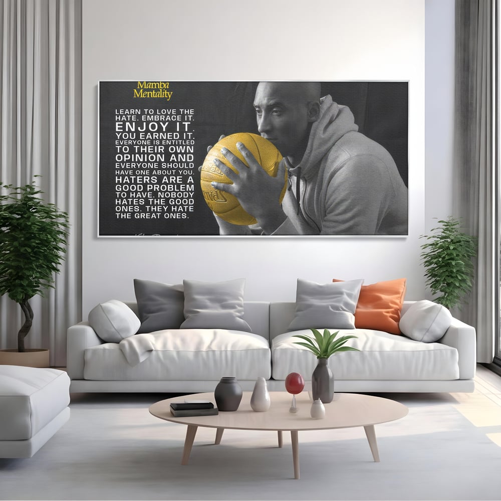 Tablou Canvas Premium LuxCanva® C1032, Kobe "Mamba" Bryant , Kobe, Mentality, Camera Copilului, Game Room, Bar, Relaxare, Culori Vibrante
