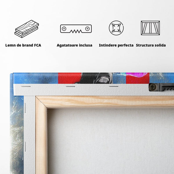 Leinwand Wandkunst Leinwand Wandkunst Premium LuxCanva® C1033, Neymar Jr , Farben, Fußballer, Barcelona, Kinderzimmer, Spielzimmer, Bar, entspannend, Bar, leuchtende Farben