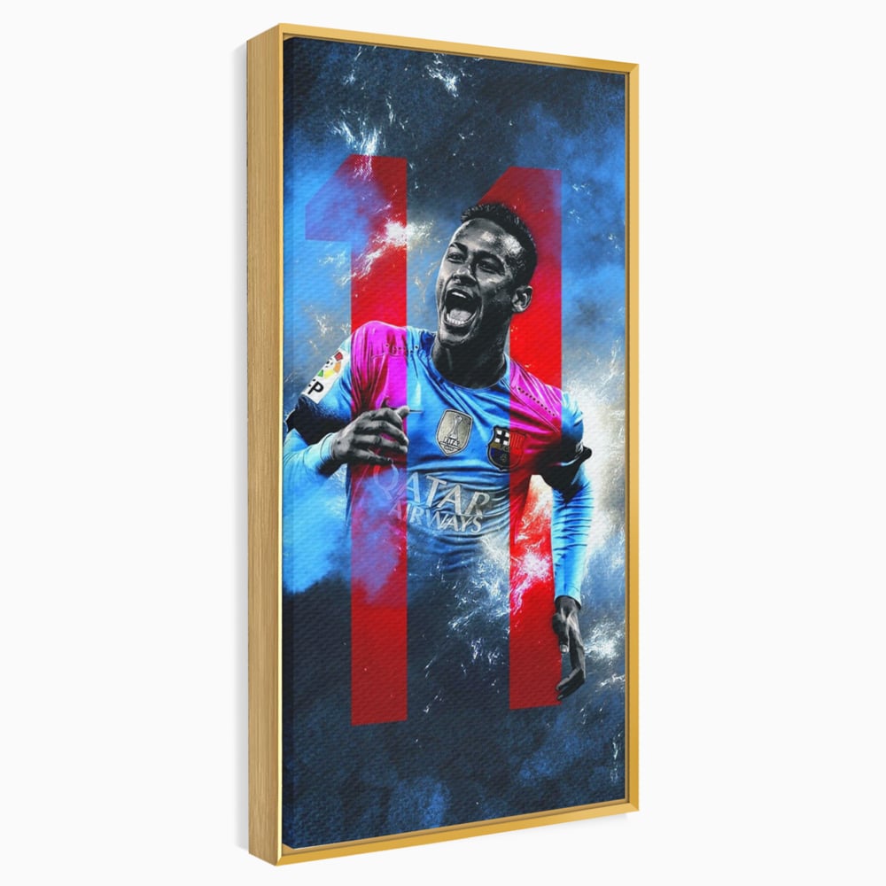 Leinwand Wandkunst Leinwand Wandkunst Premium LuxCanva® C1033, Neymar Jr , Farben, Fußballer, Barcelona, Kinderzimmer, Spielzimmer, Bar, entspannend, Bar, leuchtende Farben