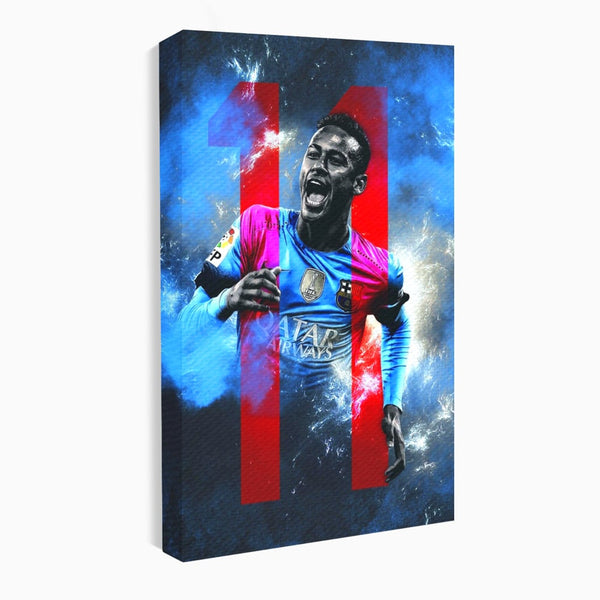Leinwand Wandkunst Leinwand Wandkunst Premium LuxCanva® C1033, Neymar Jr , Farben, Fußballer, Barcelona, Kinderzimmer, Spielzimmer, Bar, entspannend, Bar, leuchtende Farben