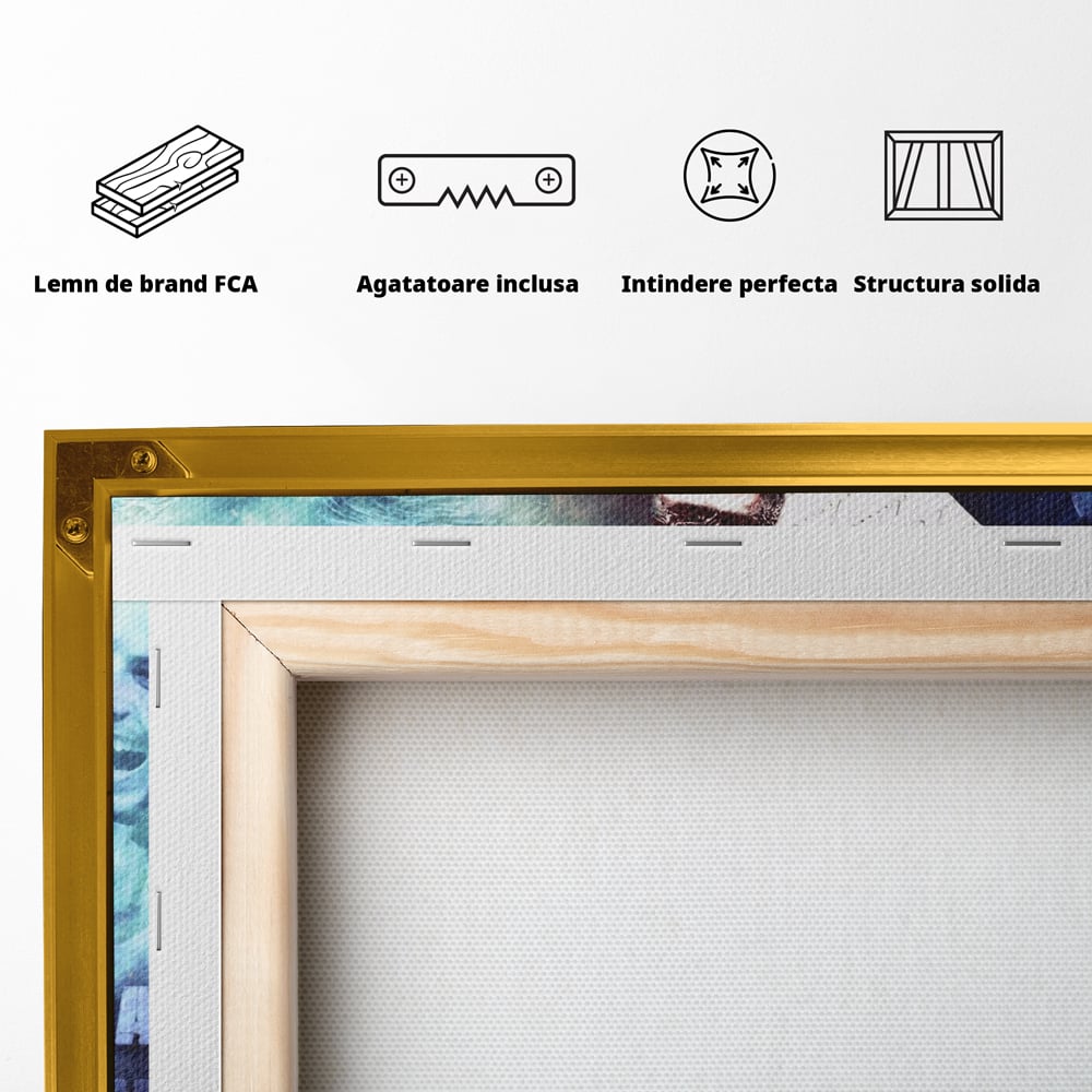 Tablou Canvas Premium LuxCanva® C1034, Cristiano Ronaldo ,  Culori, Fotbalist, Real Madrid, CR 7, Camera Copilului, Game Room, Bar, Relaxare, Culori Vibrante