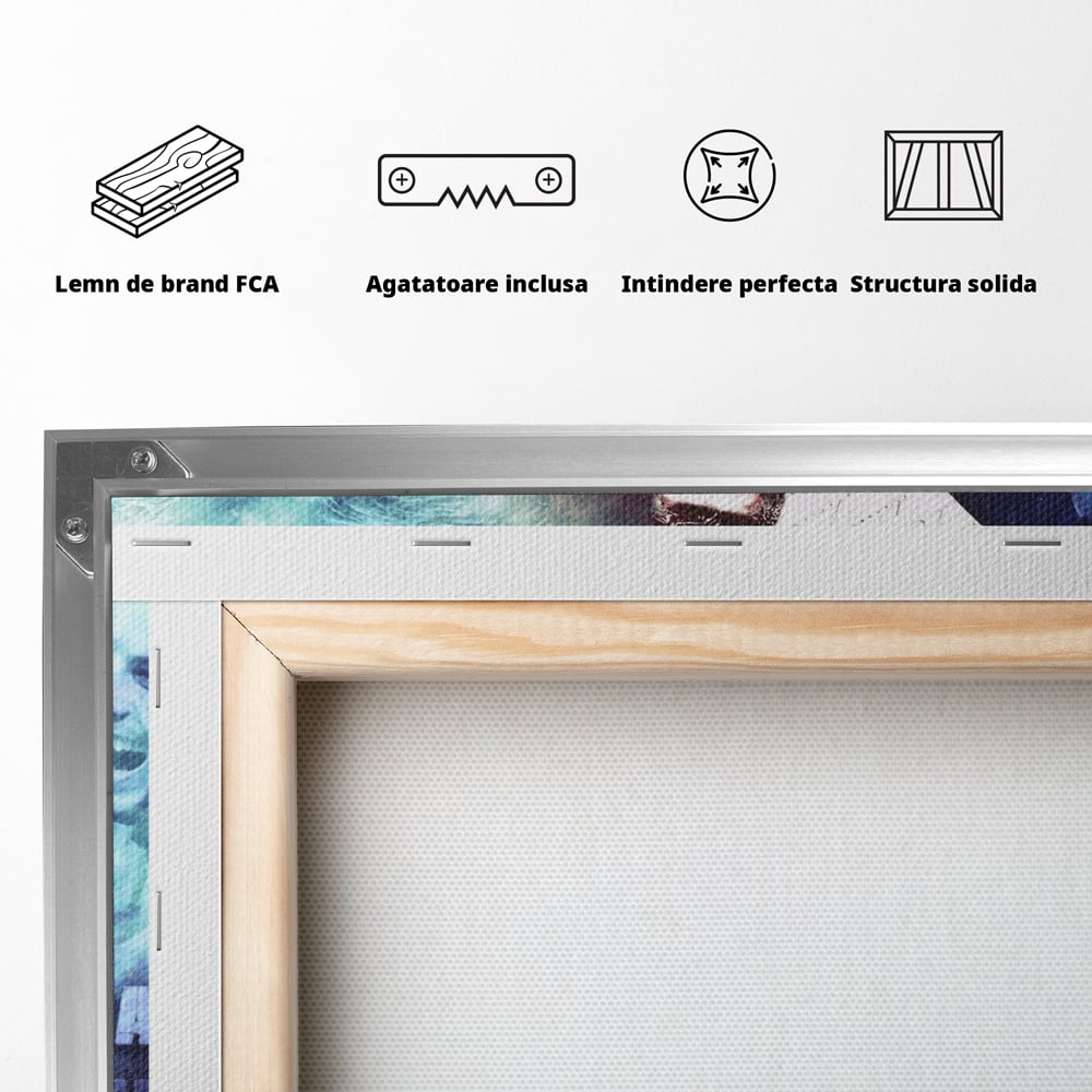 Tablou Canvas Premium LuxCanva® C1034, Cristiano Ronaldo ,  Culori, Fotbalist, Real Madrid, CR 7, Camera Copilului, Game Room, Bar, Relaxare, Culori Vibrante