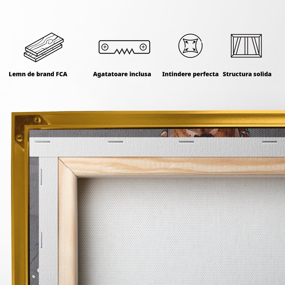 Tablou Canvas Premium LuxCanva® C1035, Cristiano Ronaldo , Culori, Fotbalist, Real Madrid, CR 7, GOAT Camera Copilului, Game Room, Bar, Relaxare, Culori Vibrante