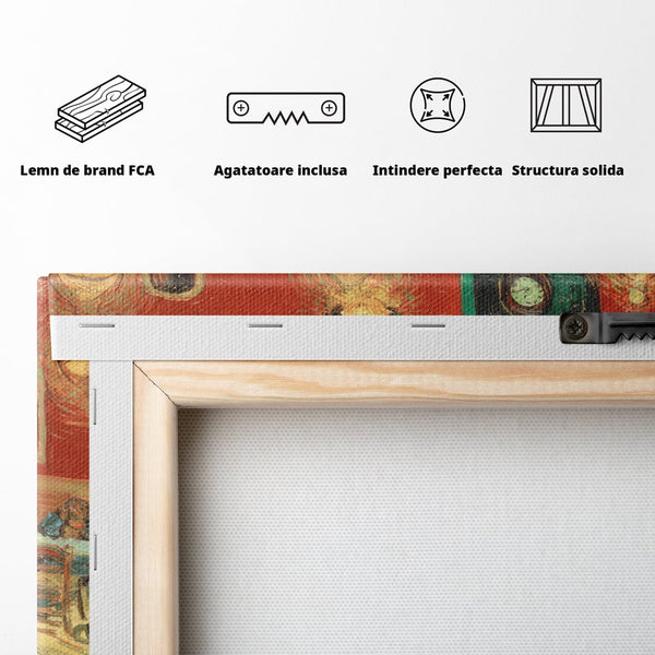 Tablou Canvas Premium LuxCanva® C1036, Pool Game , Culori, Biliard, Bar, Game Room, Bar, Relaxare, Culori Vibrante