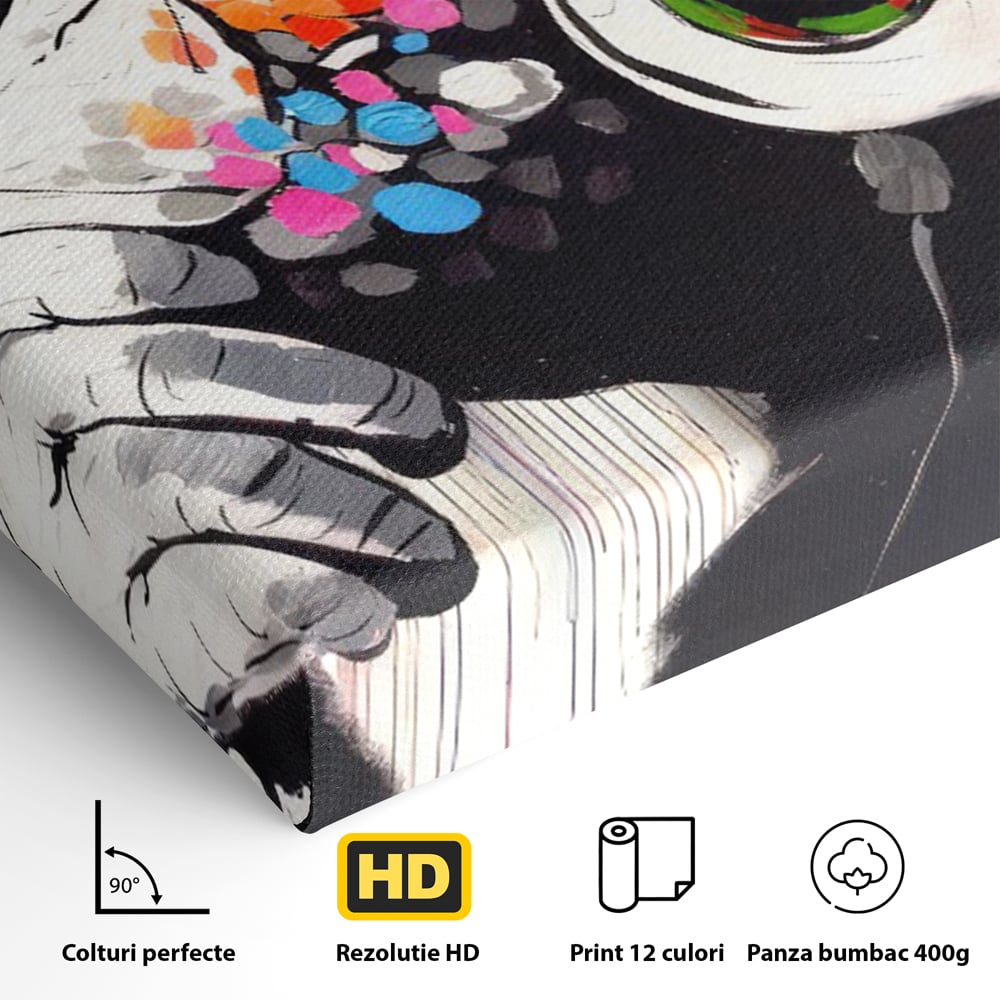 Tablou Canvas Premium LuxCanva® C1037, Relaxare Cu Muzica , Culori, Bar, Game Room, Bar, Relaxare, Culori Vibrante