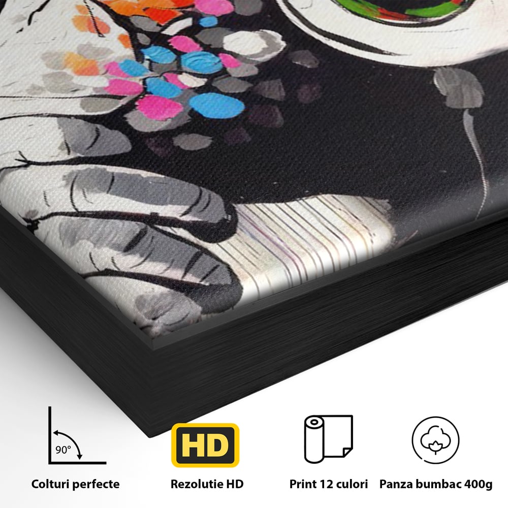 Tablou Canvas Premium LuxCanva® C1037, Relaxare Cu Muzica , Culori, Bar, Game Room, Bar, Relaxare, Culori Vibrante