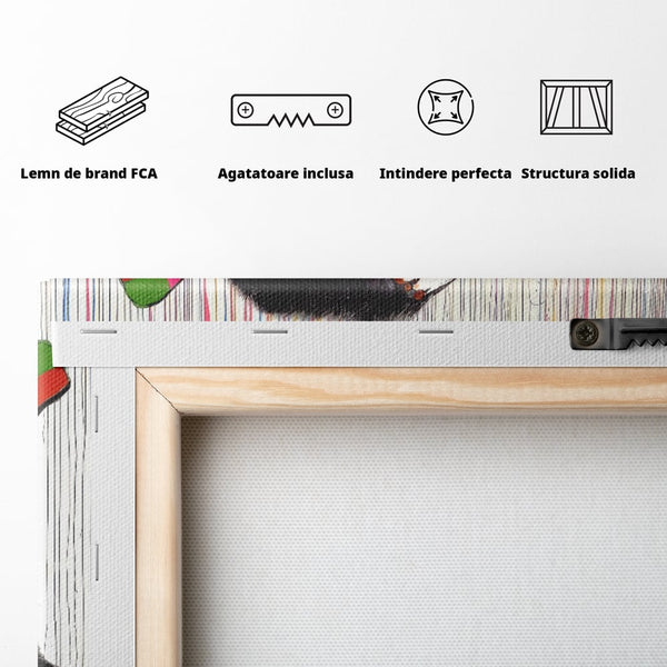 Tablou Canvas Premium LuxCanva® C1037, Relaxare Cu Muzica , Culori, Bar, Game Room, Bar, Relaxare, Culori Vibrante