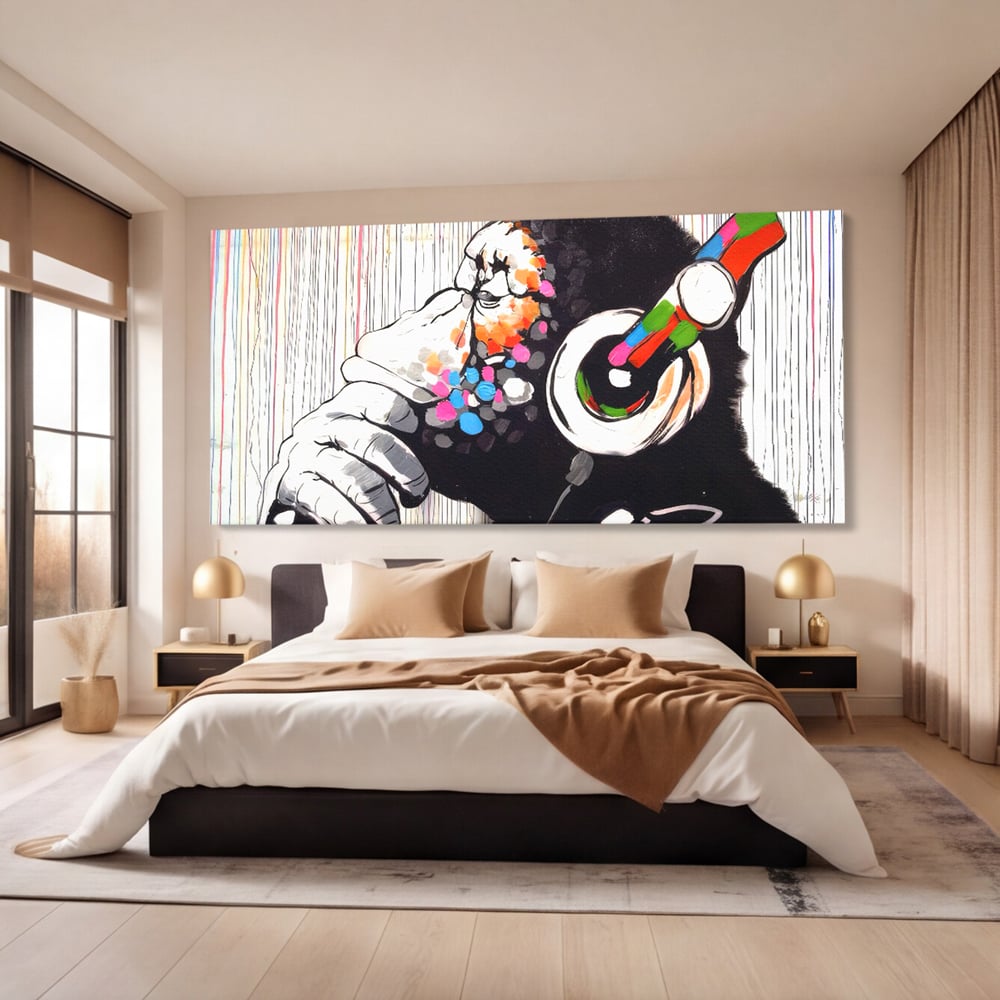 Tablou Canvas Premium LuxCanva® C1037, Relaxare Cu Muzica , Culori, Bar, Game Room, Bar, Relaxare, Culori Vibrante