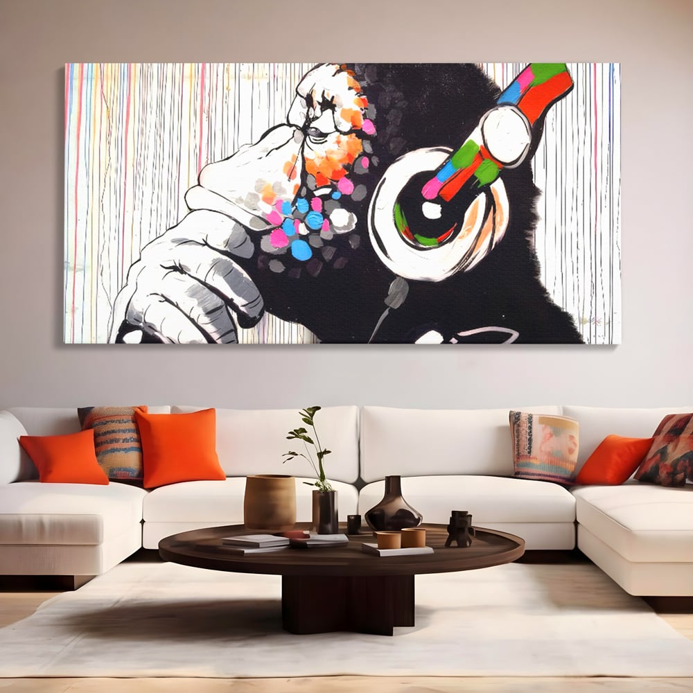 Tablou Canvas Premium LuxCanva® C1037, Relaxare Cu Muzica , Culori, Bar, Game Room, Bar, Relaxare, Culori Vibrante