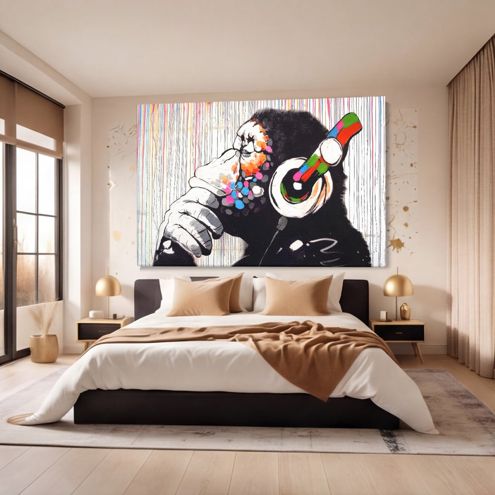 Tablou Canvas Premium LuxCanva® C1037, Relaxare Cu Muzica , Culori, Bar, Game Room, Bar, Relaxare, Culori Vibrante
