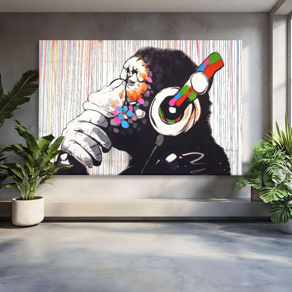 Tablou Canvas Premium LuxCanva® C1037, Relaxare Cu Muzica , Culori, Bar, Game Room, Bar, Relaxare, Culori Vibrante