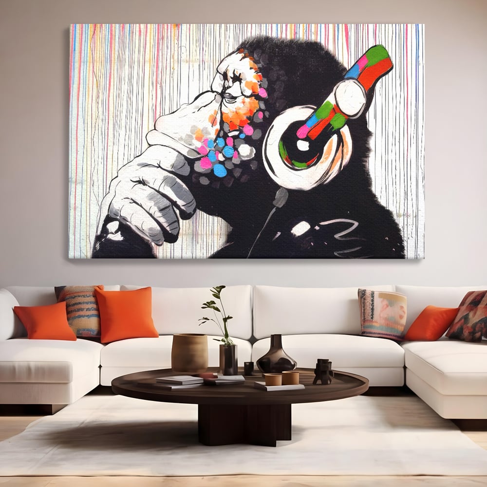 Tablou Canvas Premium LuxCanva® C1037, Relaxare Cu Muzica , Culori, Bar, Game Room, Bar, Relaxare, Culori Vibrante