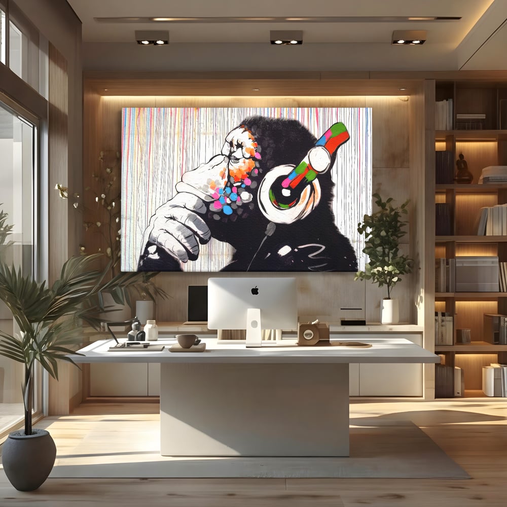 Tablou Canvas Premium LuxCanva® C1037, Relaxare Cu Muzica , Culori, Bar, Game Room, Bar, Relaxare, Culori Vibrante