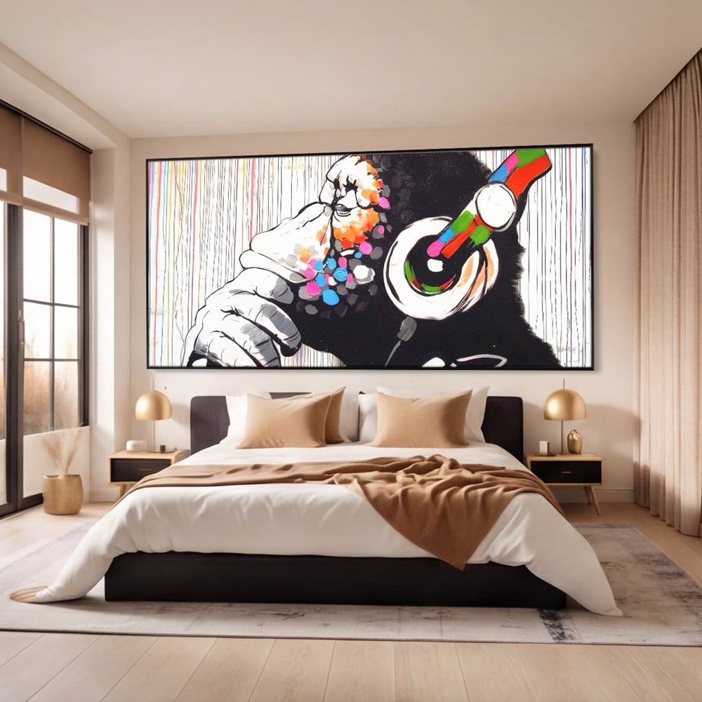 Tablou Canvas Premium LuxCanva® C1037, Relaxare Cu Muzica , Culori, Bar, Game Room, Bar, Relaxare, Culori Vibrante