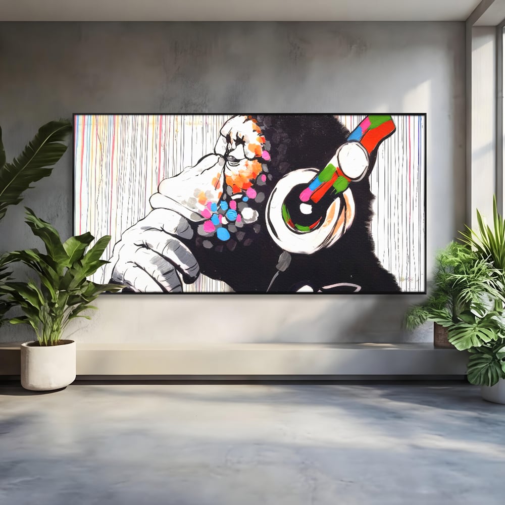 Tablou Canvas Premium LuxCanva® C1037, Relaxare Cu Muzica , Culori, Bar, Game Room, Bar, Relaxare, Culori Vibrante