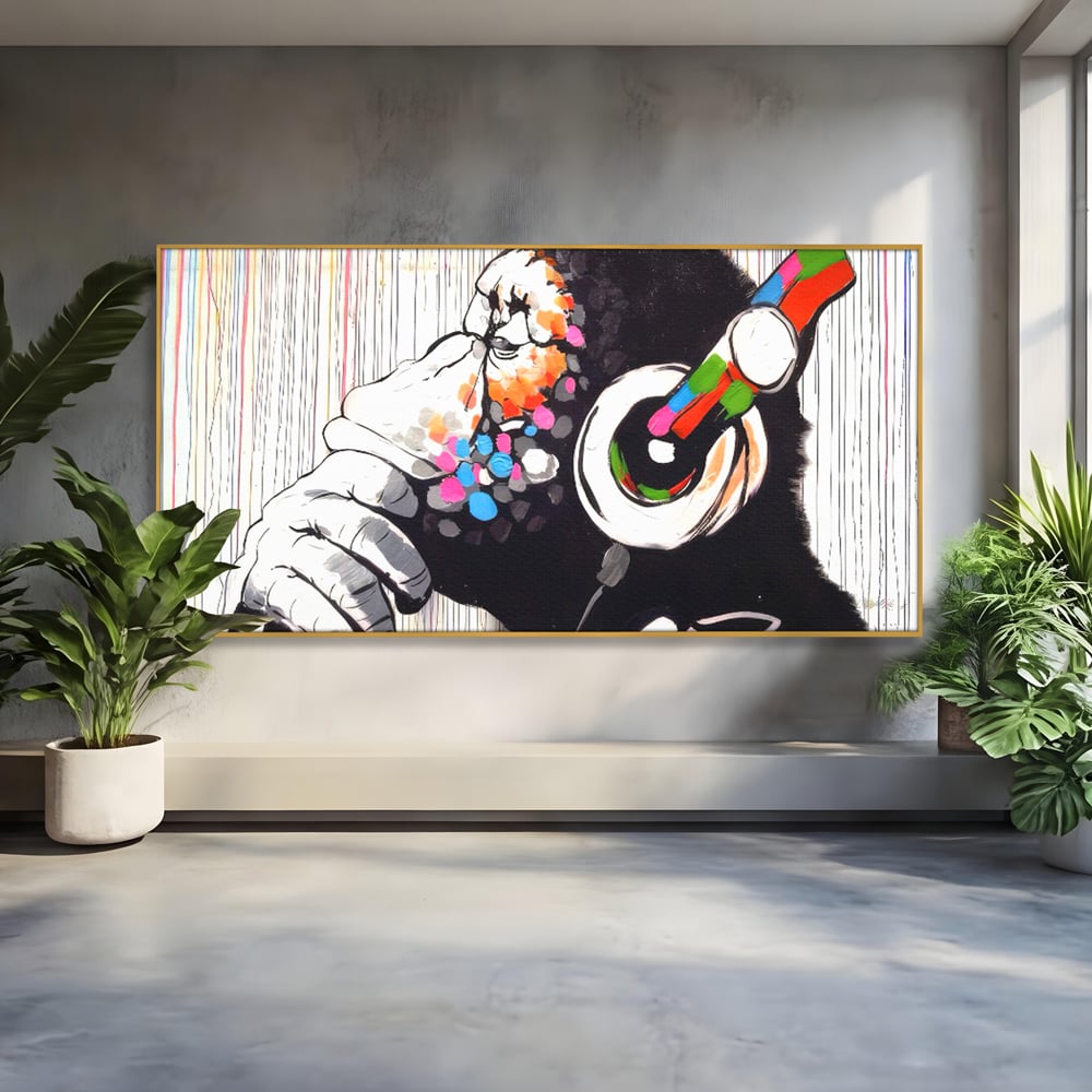 Tablou Canvas Premium LuxCanva® C1037, Relaxare Cu Muzica , Culori, Bar, Game Room, Bar, Relaxare, Culori Vibrante