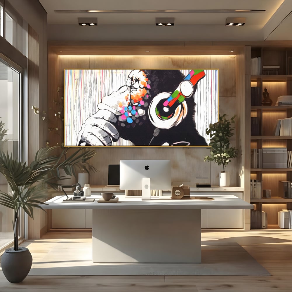 Tablou Canvas Premium LuxCanva® C1037, Relaxare Cu Muzica , Culori, Bar, Game Room, Bar, Relaxare, Culori Vibrante