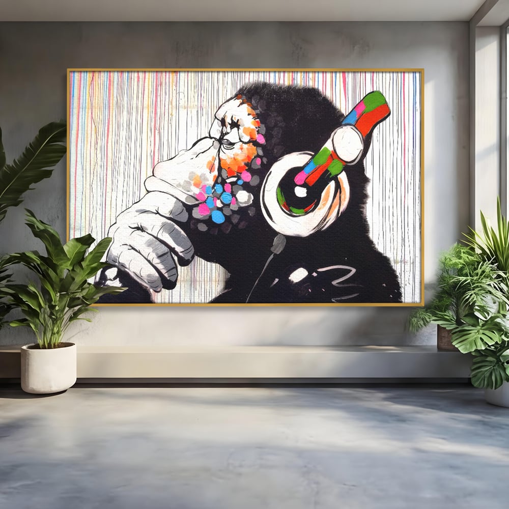 Tablou Canvas Premium LuxCanva® C1037, Relaxare Cu Muzica , Culori, Bar, Game Room, Bar, Relaxare, Culori Vibrante