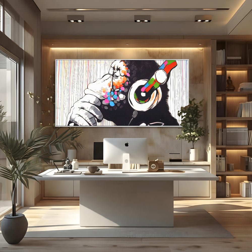 Tablou Canvas Premium LuxCanva® C1037, Relaxare Cu Muzica , Culori, Bar, Game Room, Bar, Relaxare, Culori Vibrante