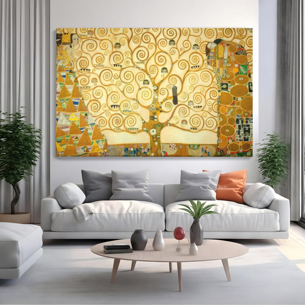 Leinwandbilder Premium LuxCanva® C1038, Lebensbaum , Lebensbaum, Büro, Wohnzimmer, entspannend, lebendige Farben