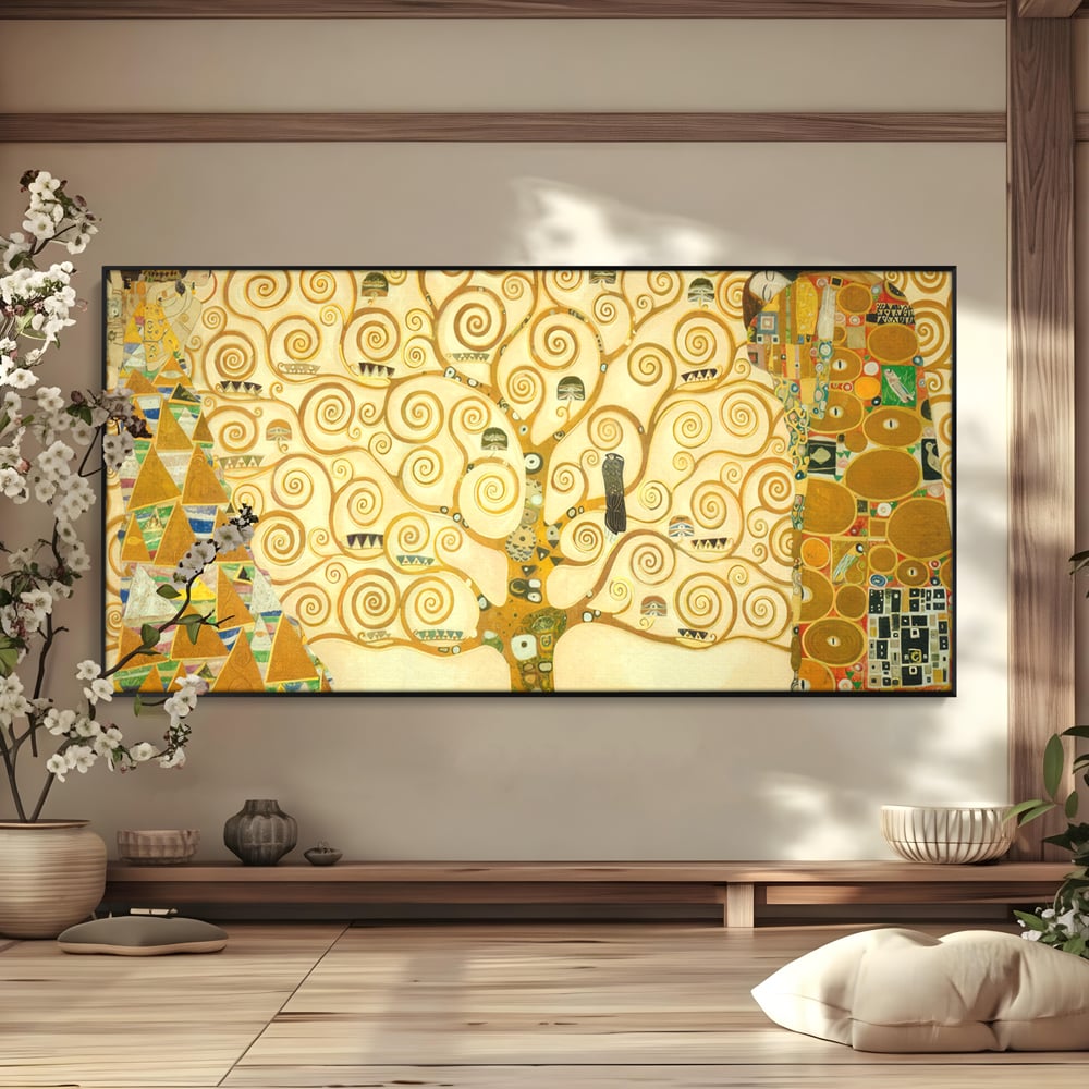 Leinwandbilder Premium LuxCanva® C1038, Lebensbaum , Lebensbaum, Büro, Wohnzimmer, entspannend, lebendige Farben
