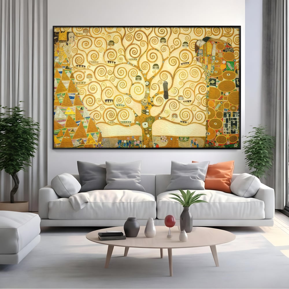 Leinwandbilder Premium LuxCanva® C1038, Lebensbaum , Lebensbaum, Büro, Wohnzimmer, entspannend, lebendige Farben
