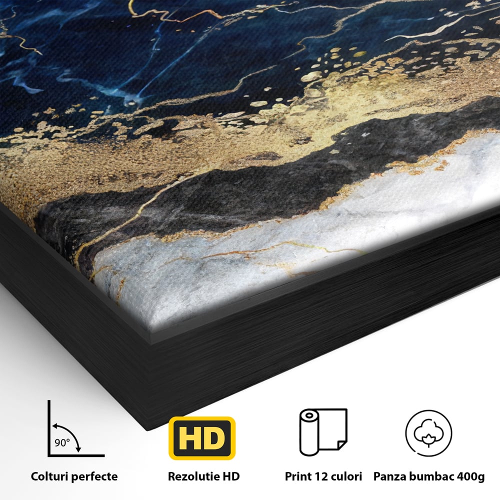 Tablou Canvas Premium LuxCanva® C1039, Blue Marble ,  Culori, Marble, Colours, Office, Living Room, Relaxare, Culori Vibrante
